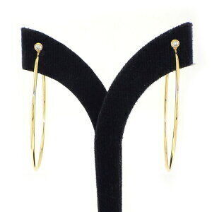 Tiffany Co Hoop Earrings by the Yard Diamonds Yellow Gold